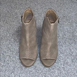 open toe ankle booties